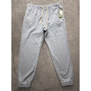 H&M Jeans Mens Measured 41x31 Light Wash Blue Relaxed Fit Denim Jogger Pants